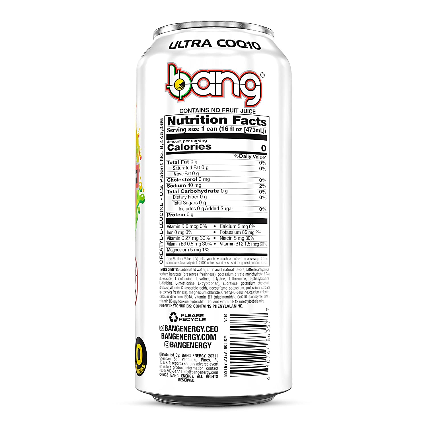 Bang Radical Skadattle Energy Drink， 0 Calories， Sugar Free with Super Creatine， 16 Fl Oz (Pack of 12) - Image 6